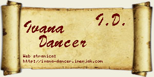 Ivana Dancer vizit kartica